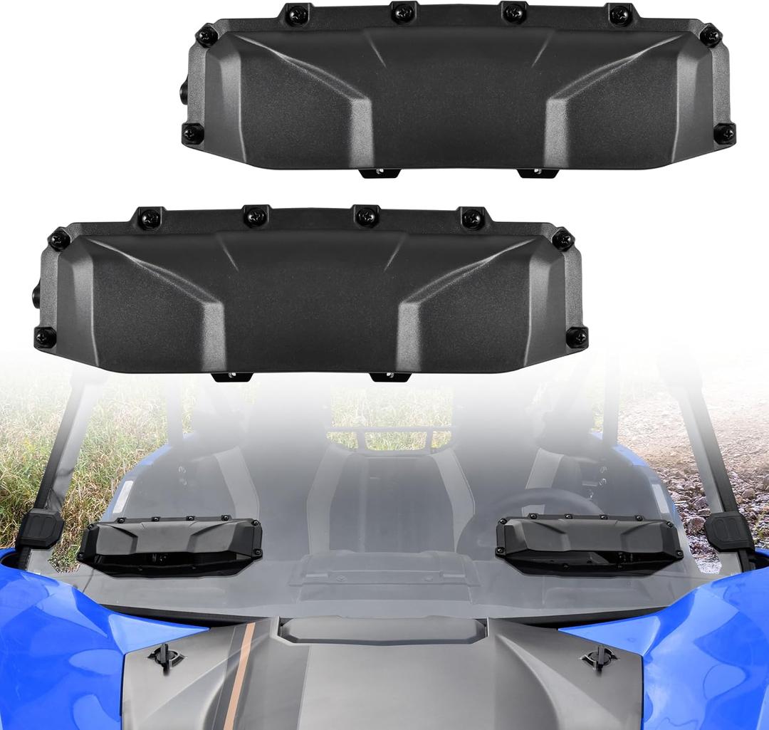 UTV Universal Windshield Vent Self Install Kit, 2 PCS Adjustable Windscreen Ventilation Airflow Intake Vent on Polycarbonate Windshields for Can-Am Maverick X3/Polaris RZR/Honda/Kawasaki Accessories