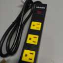 12 Outlet Long Power Strip, 3FT Power Cord, 2100 Joules Surge Protector, Wide Spaced Outlet Power Bar, Overload Protection Switch, Industrial Heavy Duty for Work Bench, Shop, Garage