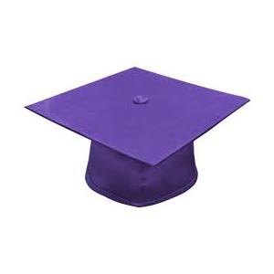GraduationMall Matte Graduation Cap for High School & Bachelor Purple