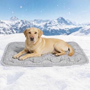Dog Cooling Mat Q-Max>0.4 Self Cool Pad for Dogs and Cats with Anti-Slip Bottom, Washable Portable Pet Sleeping Pad for Summer，Larger Size 39.4" *27.6"