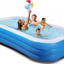 Inflatable Swimming Pool, Blow up Pools, Above Ground Swimming Pool for Family, Small Pools 103 x 69 x 24 inch Full-Sized Inflatable Pool for Kids for Outdoor, Backyard, L-Square Pool 120 x 72 x 23inch