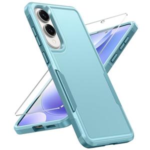 FNTCASE for Samsung Galaxy S25-Edge Case: Dual Layer Shockproof Protective Cell Phone Cover | Military Grade Drop Proof Protection | Hybrid Matte Textured Rugged Hard Phonecase,6.7inch(Mint Green)