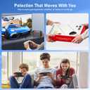 Lainergie 9-IN-1 Switch 2 Grip Case, Ergonomic Grip Hard Shell with Replaceable Grips [to fit All Hands Sizes], Dockable Handheld Shell Set for Nintendo Switch 2 2025, Neon Blue (L) + Neon Red (R)