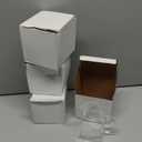 Yarlung 4 Pack Small Glass Pitcher, 12 Oz Clear Creamer Pitcher with Handle, Creative Coffee Milk Pitcher Tea Fair Cups for Table Serving, Square Base