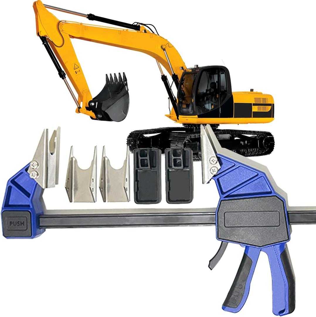 18 Quick Coupler Mate Pipe Clamps Includes 4 Duo-Jaw Sets(2 * 1/2" + 3/4" and 2 * 7/8" + 3/8" Jaw) for Hydraulic Pipe Clamps Quick Coupler Tool Suitable Excavators, Tractors etc.