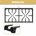 zcafmf WB31X27151 & WB31X24736 Cast Iron Stove Grate Set, Premium Replacement for GE Gas Range Models, Ideal for Surface Burner Side Grate and Gas Cooktop Parts, Durable Cast Iron Construction -1 Pack