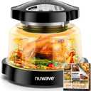 Nuwave Oven Pro Plus Air Fryer, Infra-Red Countertop, 2025 Advanced Convection, No Defrosting or Preheating, Cook Fresh or Frozen, Durable Power Dome, 100 Presets & 50 Memory, PFAS Free, Black