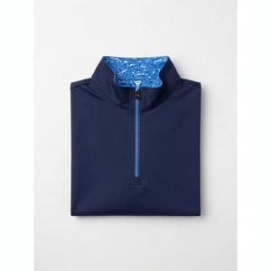 M MAELREG Quarter Zip Pullover Men Moisture Wicking Athletic Long Sleeve Golf Quarter Zip Sweatshirt for Men Navy, 3XL