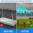 12 Pack Canopy Weight SandBags, 264 LBS Black Extra Large Pop Up Tent Weights Heavy Duty Sandbag for Canopy Legs, Gazebo, Outdoor Sun Shelter, Umbrella, 7.9"20", Without Sand