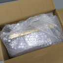 YOUBET 125PCS White Plastic Plates with Gold Rim, Gold Plates Disposable with Golden Silverware Include 25 Dinner Plate 25 Dessert Plate 25 Forks 25 Knives 25 Spoons For Wedding, Parties Christmas