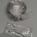 Snack Serving Bowl, 3 Compartment Stainless Steel Snack Stand with Bowls, Divided Serving Tray for Candy Dessert Snacks, Silver