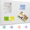 White 16.5 x 12.6 inch Cork Board, self-Adhesive Bulletin Board (with Adhesive Backing) with pushpins, Cork Boards for Walls can be Used to Stick Notes, schedules, Office and Home, Vision Board