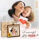 2 x Gifts for Mom from Daughter Son - Mothers Day Mom Picture Frame Ornament, 3-Layered Wooden Photo Holder for Car Hanging Accessories - Birthday Present for Mama, Nana, Mother in Laws