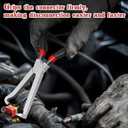 2 x Upgraded 37960 Electrical Disconnect Pliers, 8in Automotive Tools Electrical Connector Pliers, Automotive Tools for Auto Mass Air Flow Sensors, Fuel Injectors and Long Spark Plug (Stright)