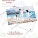 Handepo Acrylic Picture Frame Bulk Clear Acrylic Photo Frame Magnetic Desktop Display Double Sided 20 mm Thickness Freestanding for Bedroom Living Room Home Office(5 x 7)