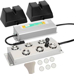 Ultrasonic Mist Maker 6 Head,Add Replacement Atomizer Heads,250W Power Water Proof Ultrasonic Mister,Ultrasonic Fog Humidifier with Float,for Vegetable Preservation,Landscape, Halloween,etc