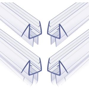 4-Pack Frameless Shower Door Bottom Seal for 3/8 Inch Thick Glass Doors  Stop Shower Leaks and Create a Water Barrier (3/8 x 39)