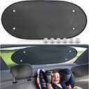 ZATOOTO Car Rear Window Sun Shade for Baby, Car Shades for Back Windows with Strong Screw Nut Pull Suction Cup Sun Blocker Protect from Sun Heat and UV Rays for Pets, Kids (43.3*23.6inches)