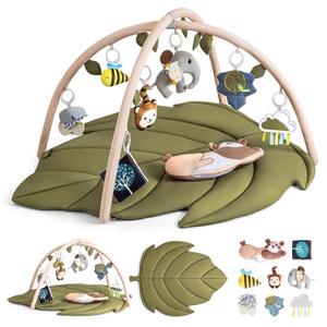 Infant Activity Center for Newborn to Develop Motor Cognition Leaves Leaf-Shaped Baby Play Gym & Activity Mat Extra Large Tummy Time Mat with 8 Detachable Toys Infant Activity Center for Newborn to Develop Motor Cognition Leaves Leaf-Shaped Baby Play Gym & Activity Mat Extra Large Tummy Time Mat with 8 Detachable Toys
