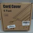 6FT Floor Cord Cover-Cord Cover Floor,Power Cable Protector Soft Extension Floor Cable Cover to Organize and Protect Wire on Floor, Electrical Cord Covers for Floor (6ft)