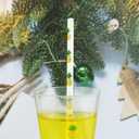 2 x YAOSHENG Premium Disposable Drinking Fruit Paper Straws, Pack 100 Pineapple Paper Straws for Cocktail Party Supplies,Birthday,Bridal/Baby Shower,Juice,Shakes (Pineapple)