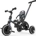 besrey 5-in-1 Toddler Tricycle with Push Handle, Grow with Me Kids Trike for 1-3 Years, Balance Bike & Tricycle, Adjustable Parent Steering, Safety Seat with Backrest