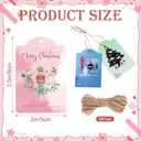 3 x Yeaqee 120 Pcs Nutcracker Christmas Gift Tags with String Holiday Paper Name Tags Nutcracker Favor Hanging Labels for DIY Xmas Present Wrapping Party Decorations (Watercolor)