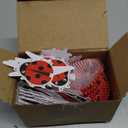 Vesici 200 Counts Cupcake Liners and 200 Counts Cupcake Toppers Round Baking Cups Greaseproof Muffin Liners for Christmas Holiday Birthday Theme Party Supplies(Ladybug)