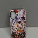Jusy Compatible with MagSafe Flower Case for iPhone 17, Aesthetic Stained Glass Floral Magnetic Phone Case, Soft TPU and Hard PC Protective Cover for Women Girls (Shiny) - Bouquet
