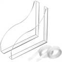 2 Pcs Bathroom Shower Splash Guard for Tub, Bathtub Water Guards, Shower Water Guard for Bathtub Shower Guards Removable, Bathtub Water Splash Guards Corner Guards to Keep Water in Shower Bath