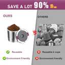 Reusable K Cups, Universal stainless steel Reusable Coffee Pods, Refillable Single K Cups for K 2.0 and 1.0 Coffee Makers (PACK)