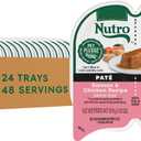 Nutro Perfect Portions Wet Cat Food Pat Salmon & Chicken Recipe, 2.64 oz. Twin-Pack Trays (24 Count, Pack of 1) (BBD 05/18/27)