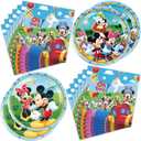 40pcs Mickey Party Supplies include 20 plates, 20 napkins for Mickey birthday party decoration