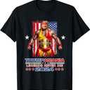 Retro Trump Funny Wrestling Meme Trumpamania 2024 T-Shirt, Small