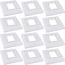 Dynaming White Mount Base for Solar Post Lights, Fit for 4x4, 5x5 or 6x6 Vinyl/Wooden Post (12 Pack)