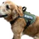 Tactical Dog Harness, Air Dog Vest No Pull with Reflective Do Not Pet Patches, Breathable Dog Molle Vests for Training Walking Hunting Green, XL