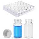 20 mL Glass Sample Vials, 100 PCS Liquid Scintillation Vials | Borosilicate Glass, 22-400 Polypropylene Screw Caps with Aluminum Foil Liner