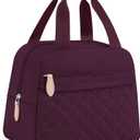 Insulated Lunch Bag for Women, Portable Lightweight Lunch Box for Adults, Reusable Small Lunch Tote Cooler Bags with Front Zipper Pocket for Work School Picnic(Wine Red)