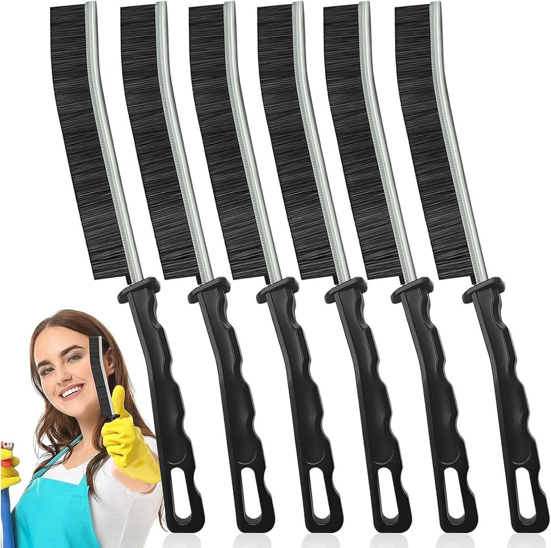 6Pcs Hard Bristle Crevice Cleaning Brush-Thin Gap Cleaning Brush, Small Cleaning Brush, Grout Brush, Kitchen Brush, Cleaning Tools for Toilet, Bathroom, Home, Bathtub, Sink, Household, Window
