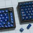 dagaladoo Dark Blue Clear keycaps,Transparent keycaps 75 Percent,Jelly keycap Set,Shine Through Key caps.,MDA Profile Keyboard Key Cap for Mx Switches Mechanical Keyboard