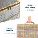 ZOBER Christmas Ornament Storage Box Plastic - Stores 128 3" Ornaments with Individual Trays - Ornament Organizer Storage Box, Durable Christmas Containers Holder - Gold