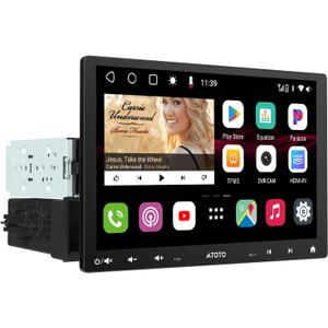 ATOTO S8 MS 10" Android Double-DIN & Single-DIN Car Stereo, QLED Floating Screen, 4G LTE/Wi-Fi, Dual Cam Recording, Wireless CarPlay & Android Auto, Dual Bluetooth, GPS Track, 36EQ, DSP