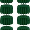 8 Pack Round Tablecloth 90 Inch Hunter Green Table Cloth for Round Tables, Washable Polyester Dark Green Table Cloth Stain and Wrinkle Resistant Decorative Table Cover for Wedding Party Dining Banquet