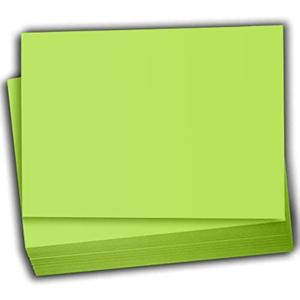 Hamilco Colored Scrapbook Cardstock Paper 5x7 Card Stock Paper 65 lb Cover 100 Pack (Lime Green)