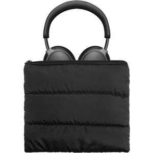 Geekria NOVA Headphones Puffy Pouch, Compatible with Bose QCUltra, QC45, JBL Tune 520BT, Sony WH-CH720N and More, Headset Carrying Bag, Soft Travel Pouch Case for Over-Ear Headphones (Black)