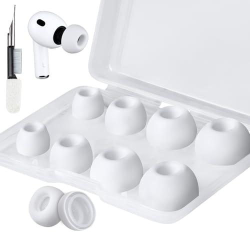 SOULWIT 5 Pairs Silicone Eartips for AirPods Pro 3 (3rd Generation 2025), Pro3 Replacement Earbud Ear Tips with Cleaning Kit, White