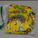 TUNEVUSE Mens Hawaiian Shirts and Shorts Set 2 Pieces Beach Outfits Tiger Print Summer Tropical Suit with Bucket Hats Yellow, XX-Large