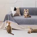 Cat Scratch Furniture Protector - Anti-Slip, Waterproof Sofa Cover to Keep Cats Off, Pet-Friendly Couch Protectors for 3 Cushion Couch, Anti-Scratch Couch Cover for Pets and Kids 118"X91", Dark Gray