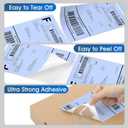 MaxGear 4" x 6" Direct Thermal Labels, 500 Fanfold Shipping Package Labels, Perforated White, Commercial Grade, Permanent Adhesive, Compatible with Most Thermal Printers, Blue