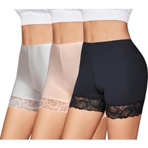 Avidlove Women's Under Shorts for Dresses Seamless Anti Chafe Underwear Smooth Boyshorts Lace Slip Shorts for Women (XXXL)